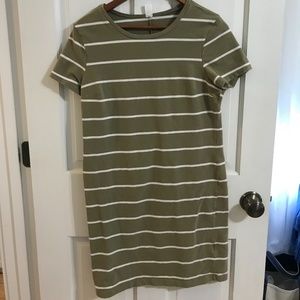 Olive Green stripped Old Navy Dress
